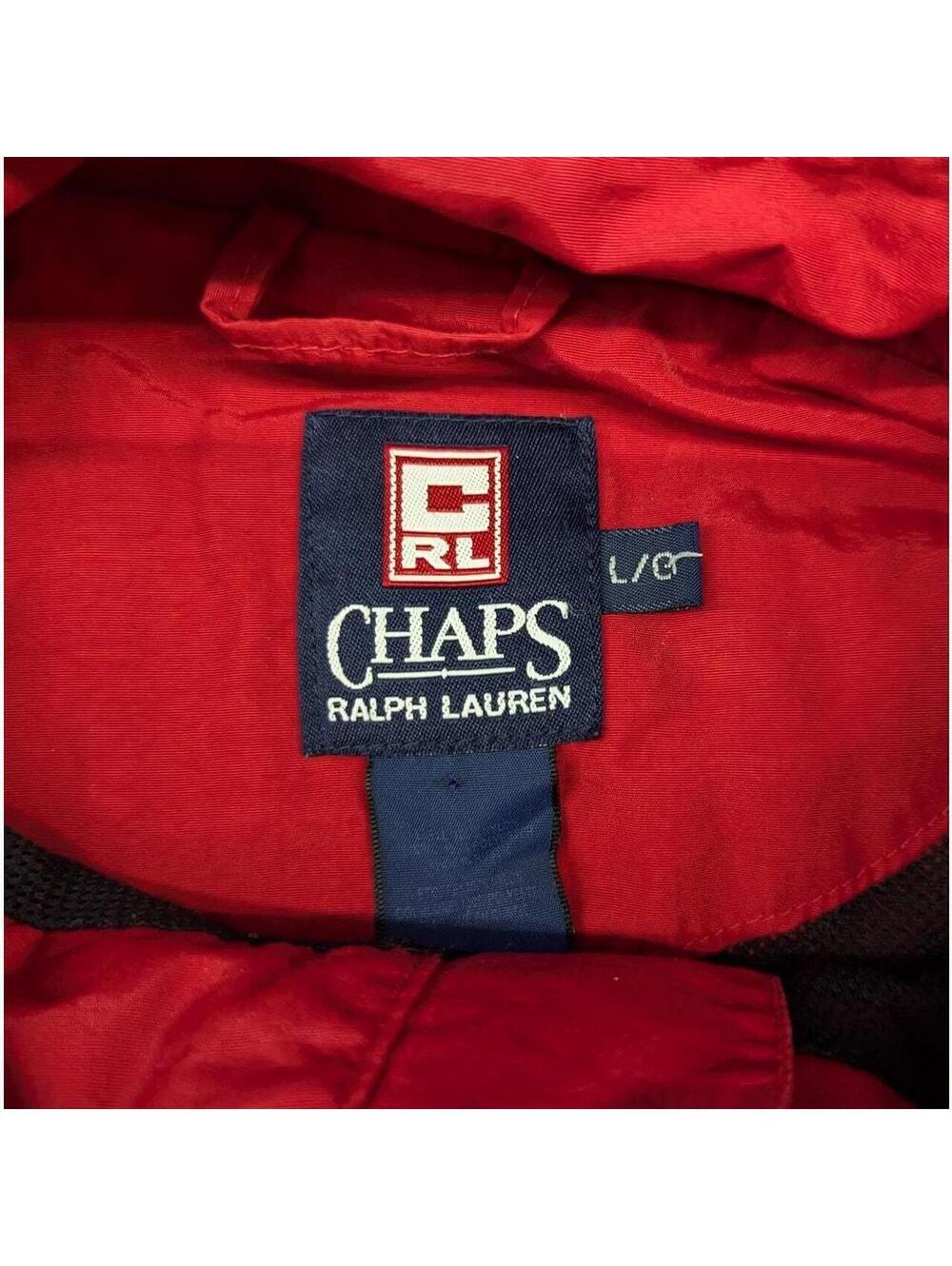 Vintage 90s Chaps Ralph Lauren Red Heavy Anorak Jacket - Picture 3 of 7